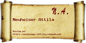 Neuheiser Attila névjegykártya